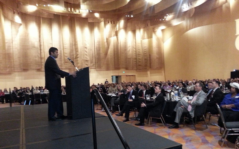 Yash Patil, MD, at the Health Care Heroes awards ceremony