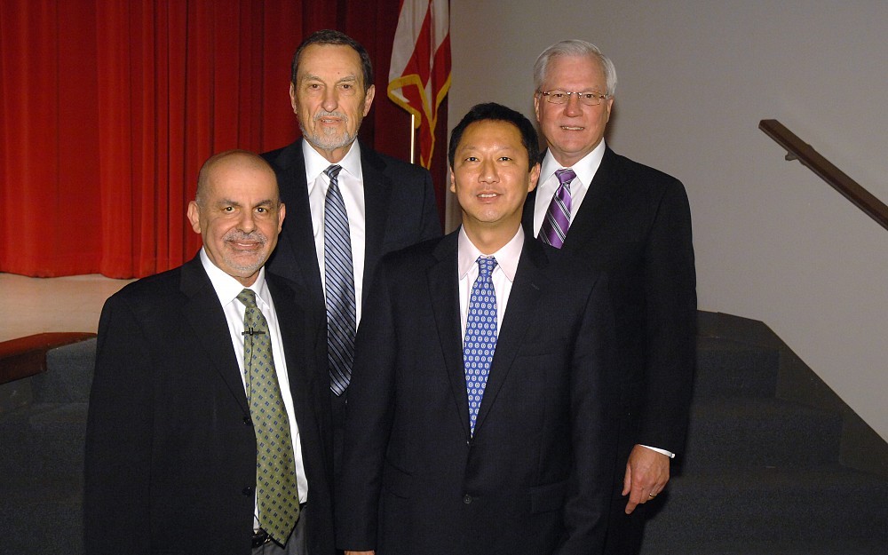 George Atweh, MD, Thomas Boat, MD, Santa Ono, PhD, and James Kingsbury