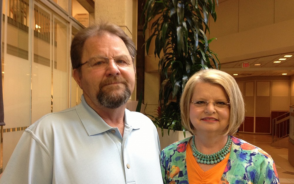 Patient Larry Barton with his wife