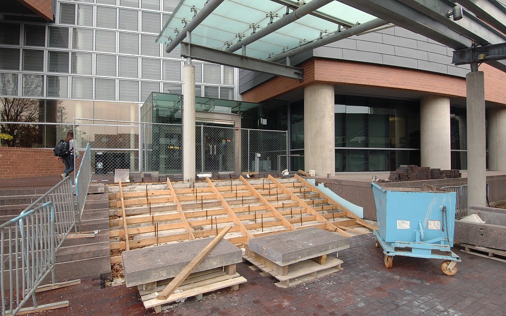 Repairs to the CARE/Crawley Building's Grand Staircase are back on track and expected to be completed by Christmas.