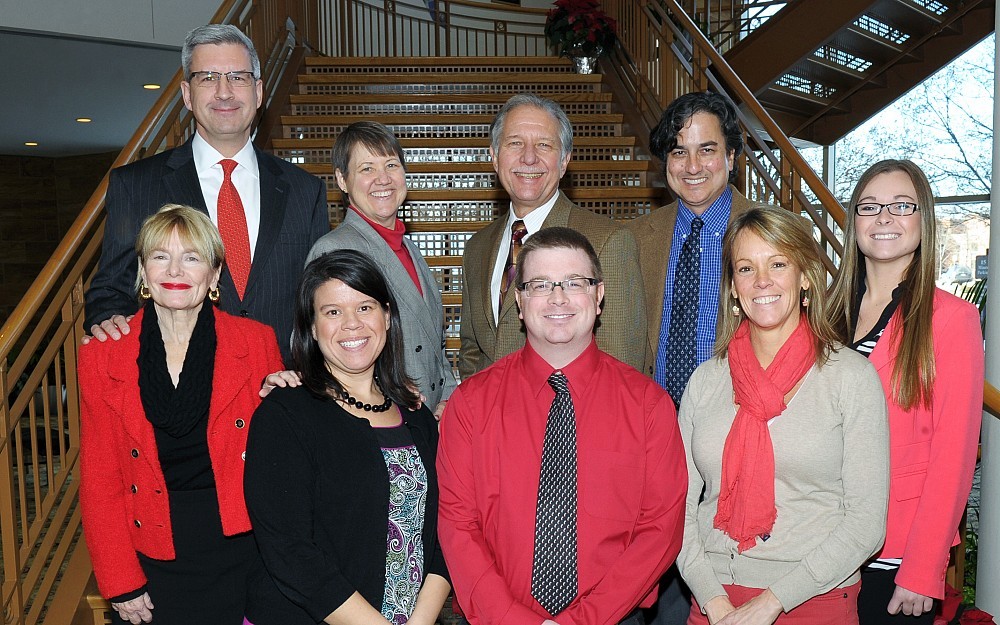 The College of Allied Health Sciences awarded degrees to the first class of its new Master of Health Administration program, with eight graduates receiving diplomas in Dec. 2013.

