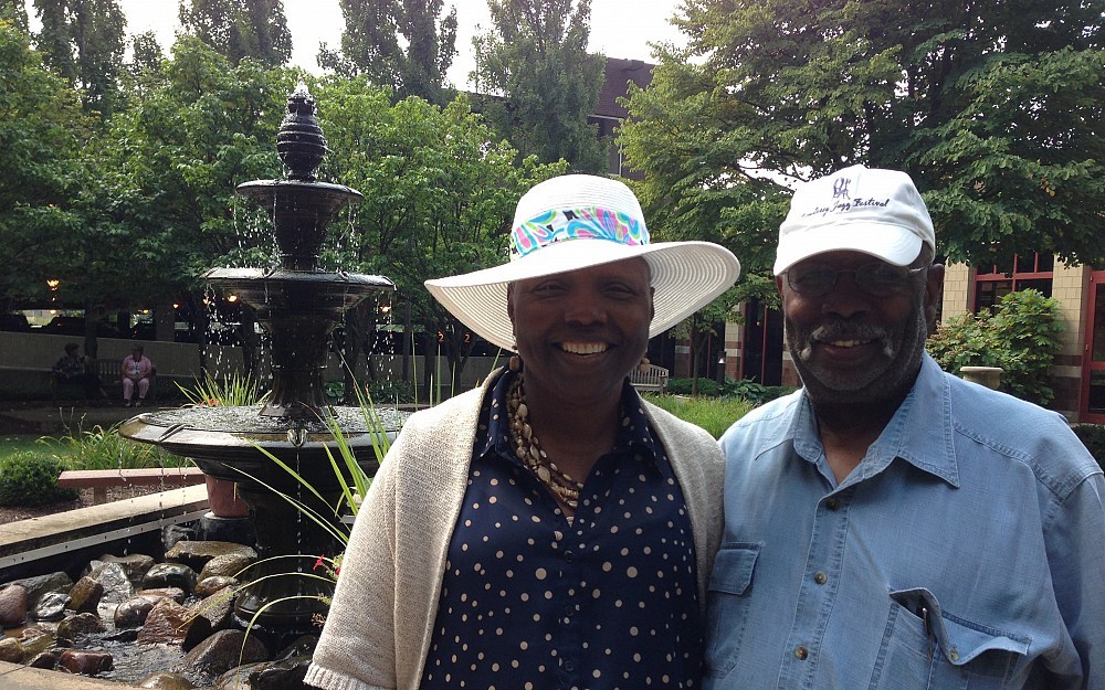 Nedra Groggins-Sage with her husband