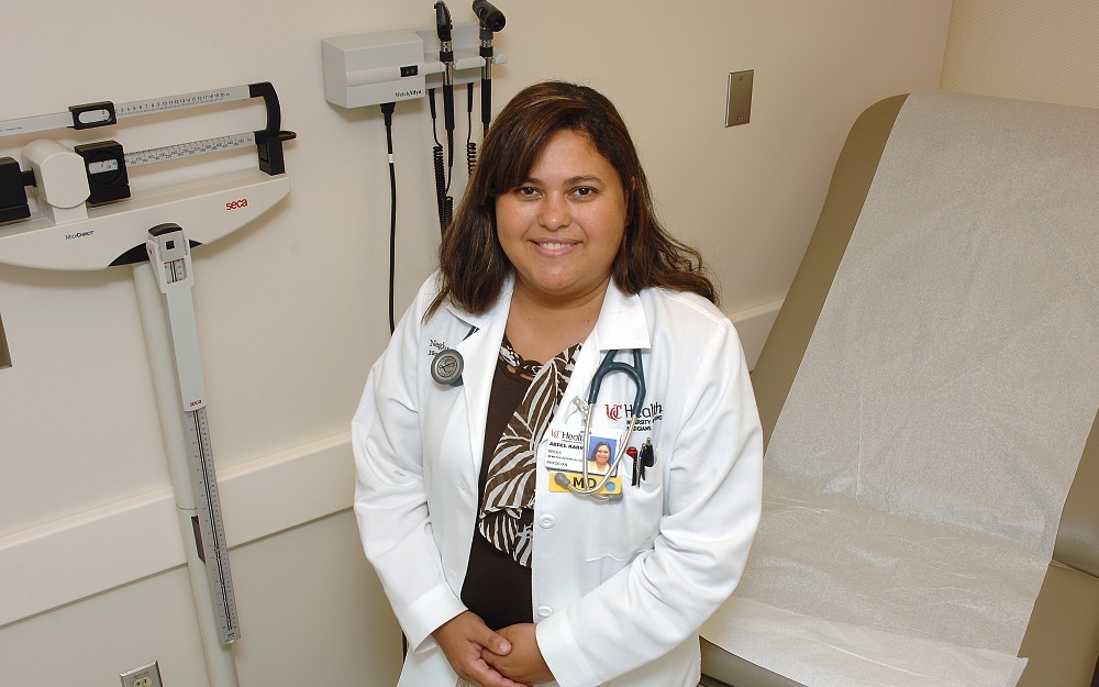Nagla Karim, MD, a member of the UC Cancer Institute and assistant professor in the division of hematology oncology at the UC College of Medicine 