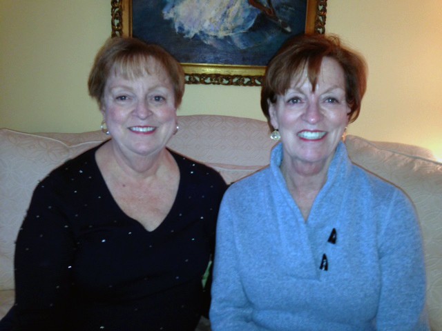 Margaret Davis (left) with her twin sister, Martha.