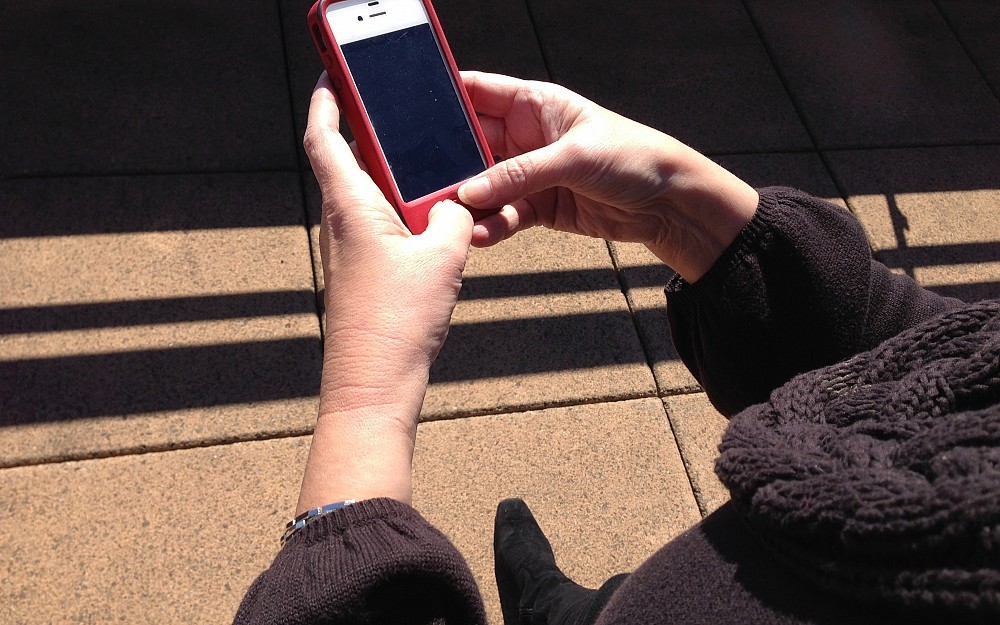 Using a mobile device while walking is potentially dangerous