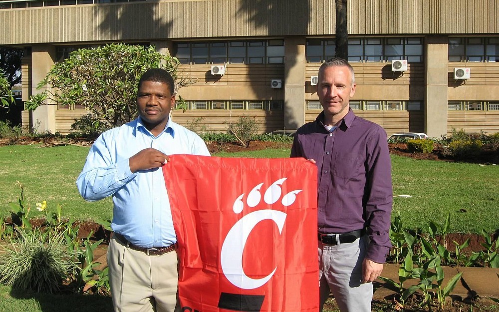 Jason Blackard, PhD (right), has been named the new director of the College of Medicine's new Office of Global Health