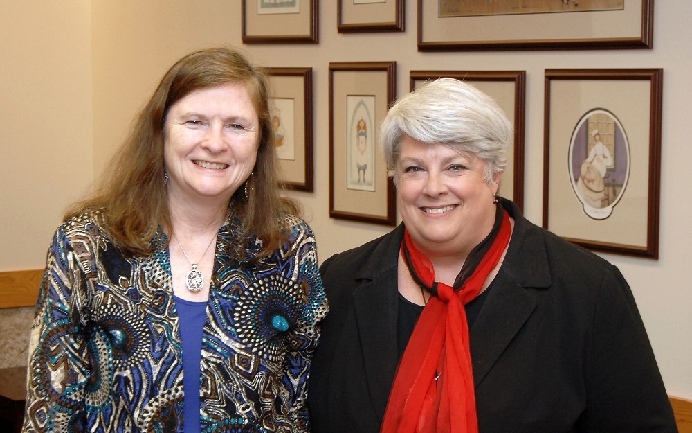 Diana McIntosh, PhD (left), with Suzanne Perraud, PhD.