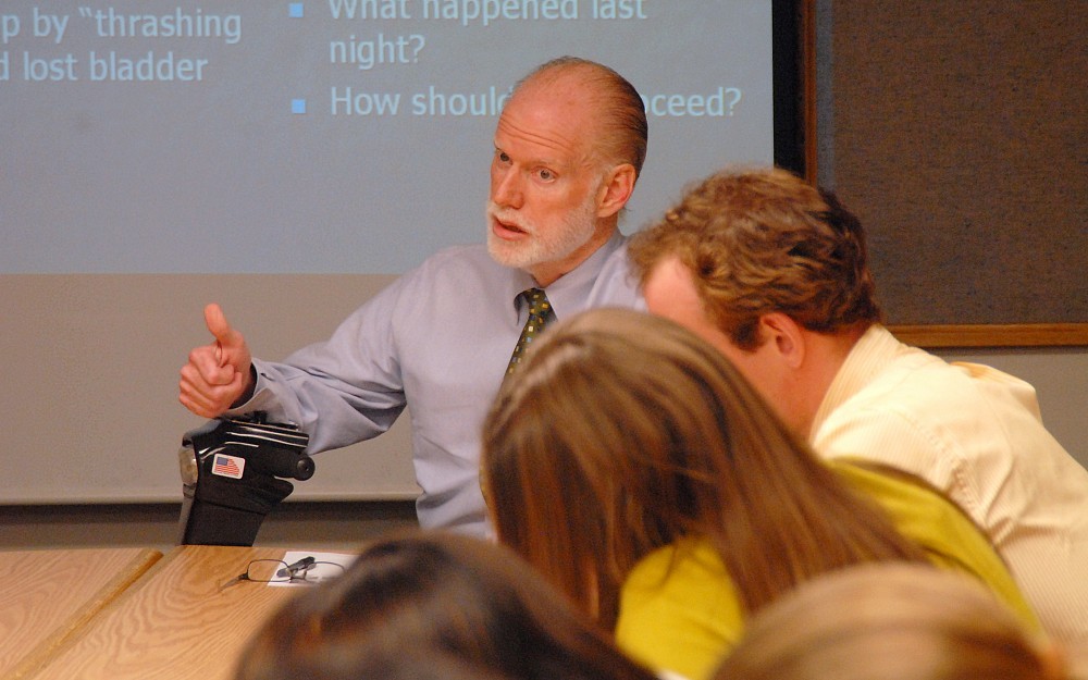 John Quinlan, MD, is a professor in the Department of Neurology and Rehabilitation Medicine.