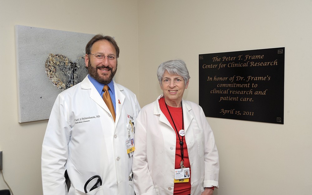 Carl Fichtenbaum, MD, and Judith Feinberg, MD, are researchers who are part of the AIDS Clinical Trials Group at UC.