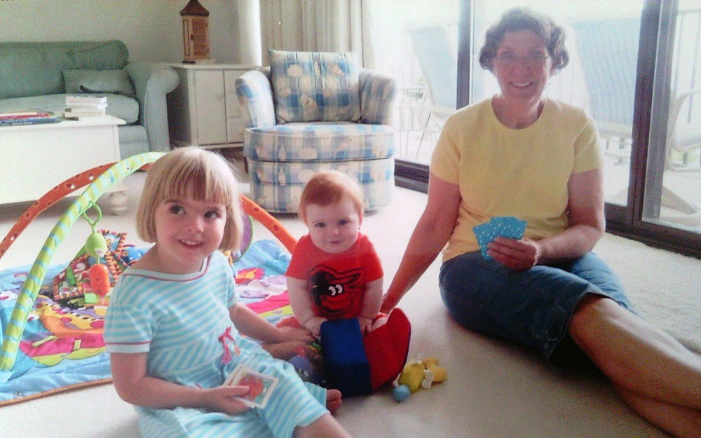 Janice Wiedemann with her grandchildren