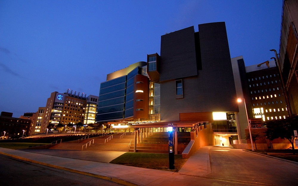 CARE/Crawley Building at night