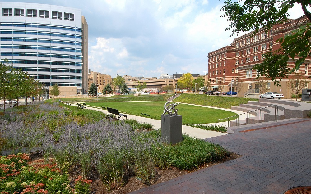 Levine Park is the site for Research Week 2015's opening ceremony and block party.