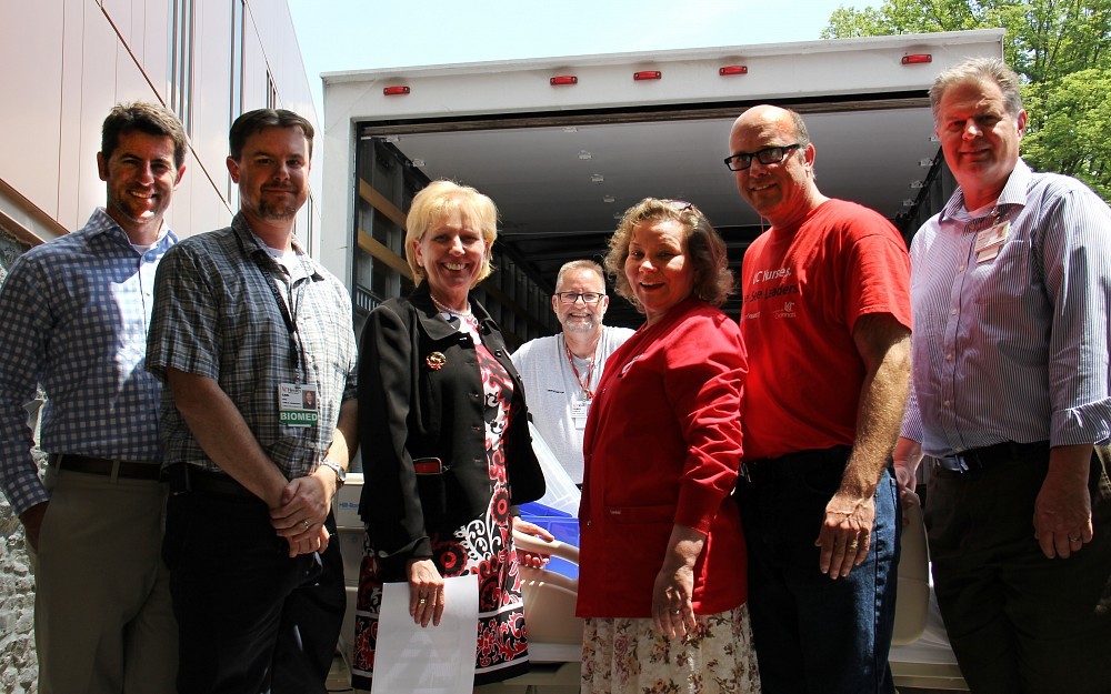 Left to right: Brian Hurst, UC Foundation; Carl King, UC Health; Debi Sampsel, College of Nursing; Tom Chandler, UC Health; Robin Wagner, College of Nursing; Eric Price, College of Nursing; and Mark Prell, UC Health. 