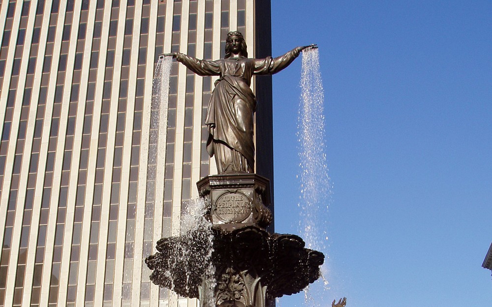 Fountain Square in downtown Cincinnati