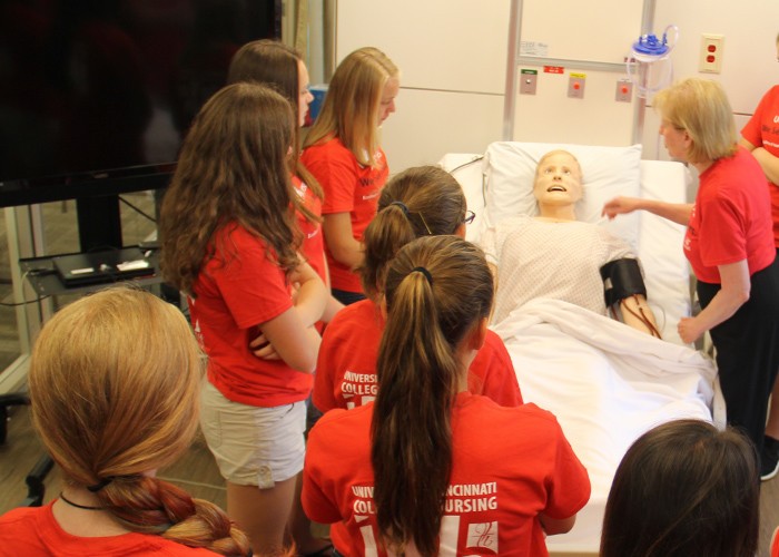 Local students participated in a two-day mini boot camp where they had the opportunity to experience college-level courses and interprofessional teamwork in a simulated health care environment.