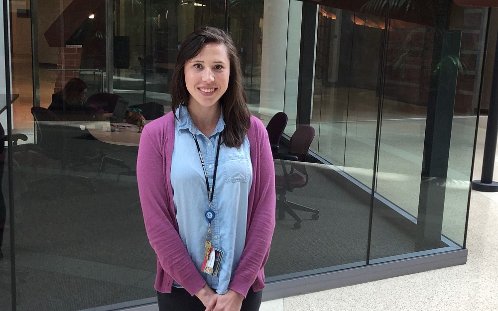 Carolyn Rydyznski, a graduate student in immunology, was one of two first-prize winners in the 36th annual Graduate Student Research Forum.