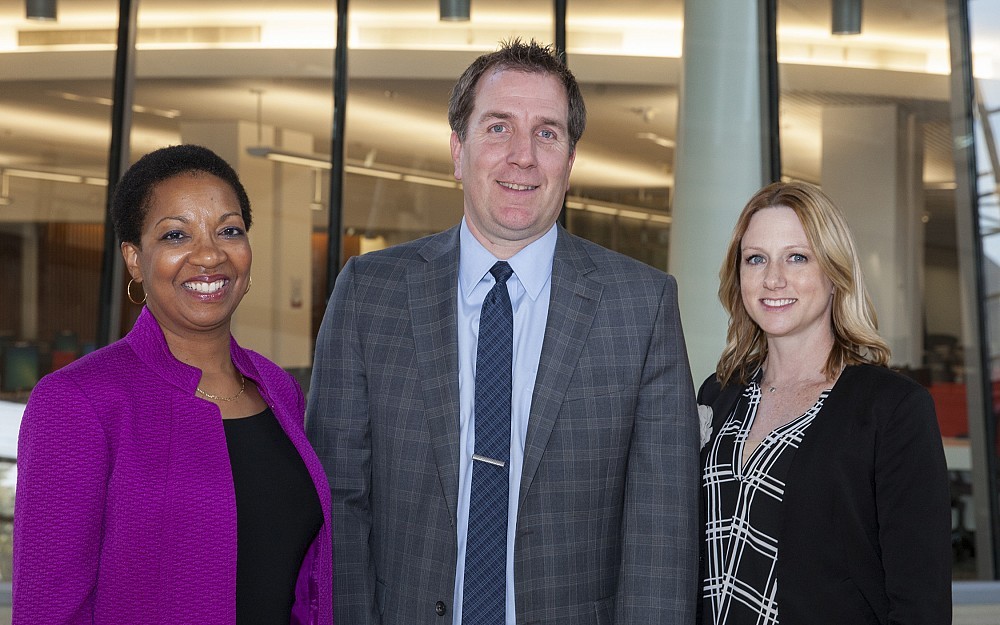 From Left: Verneda Hawkins, PharmD, Chad Worz, PharmD, and Kelly Dobos, PharmD 