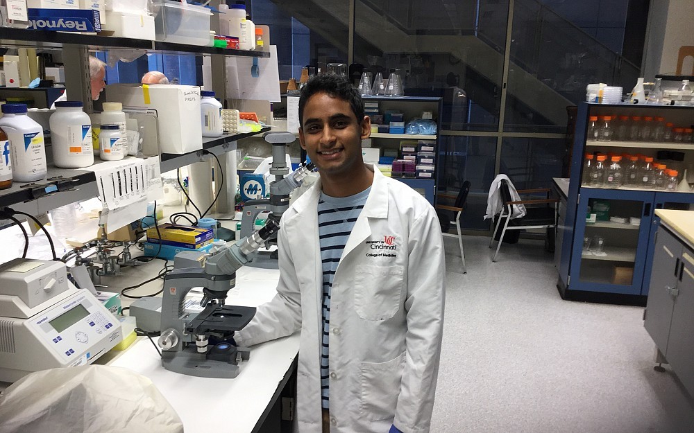 Aswin Bikkani is among the first crop of medical sciences undergraduates in the College of Medicine.