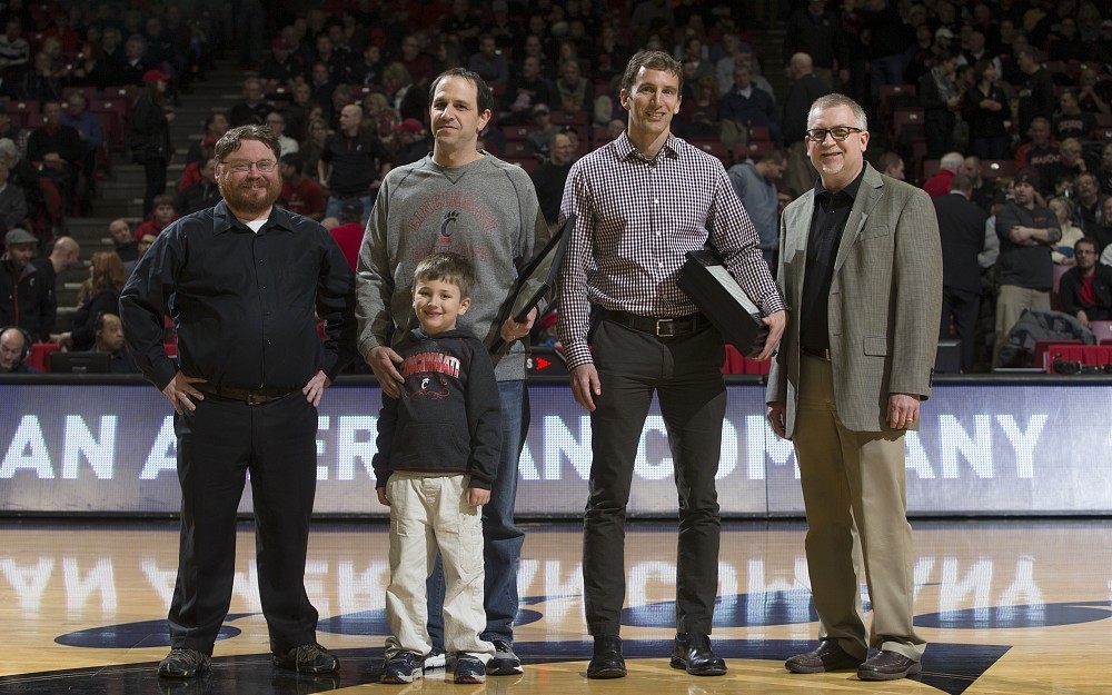 From left to right: Geoffrey Pinski, Liran Oren, Jason Heikenfeld, and Pat Limbach.