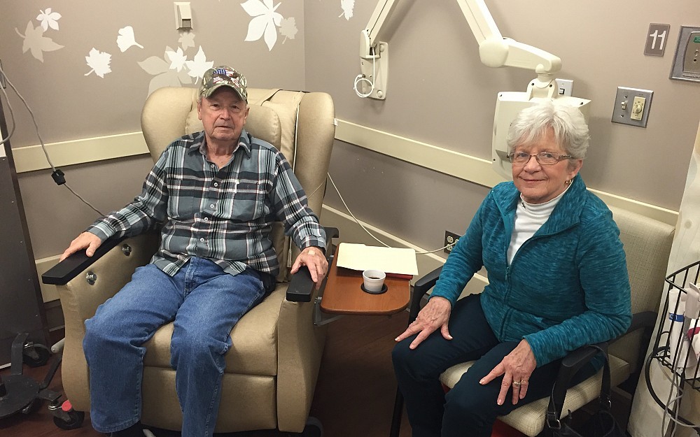 Roy and Joyce Hartman at the UC Health Barrett Center. 