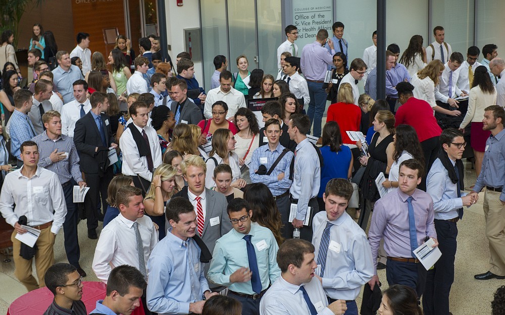 Class of 2020 begins Orientation Week in CARE/Crawley Atrium at the UC College of Medicine.