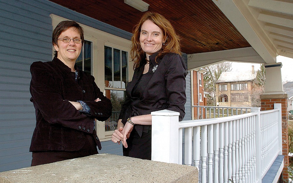 Marietta resident Caroline Beidler (left) and Erin Haynes, DrPH, are researching potentially dangerous metals polluting the Marietta area. 