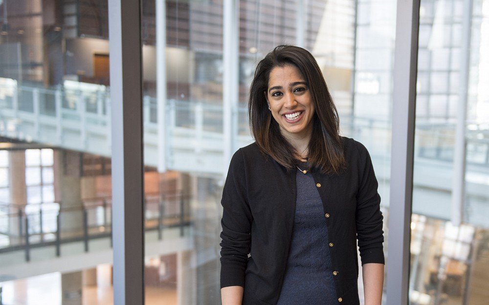 
Farah Dadabhoy hopes to match into emergency medicine. She is shown inside the College of Medicine.
