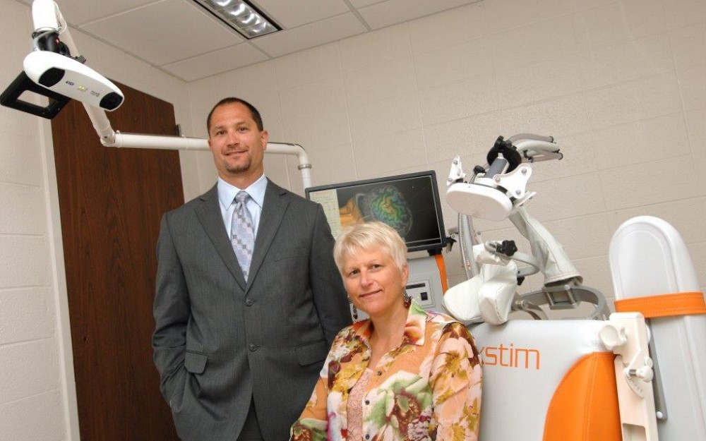 Brett Kissela, MD, MS, and Kari Dunning, PT, PhD, are studying the possible benefits of brain stimulation on hand and arm function for stroke recovery patients.