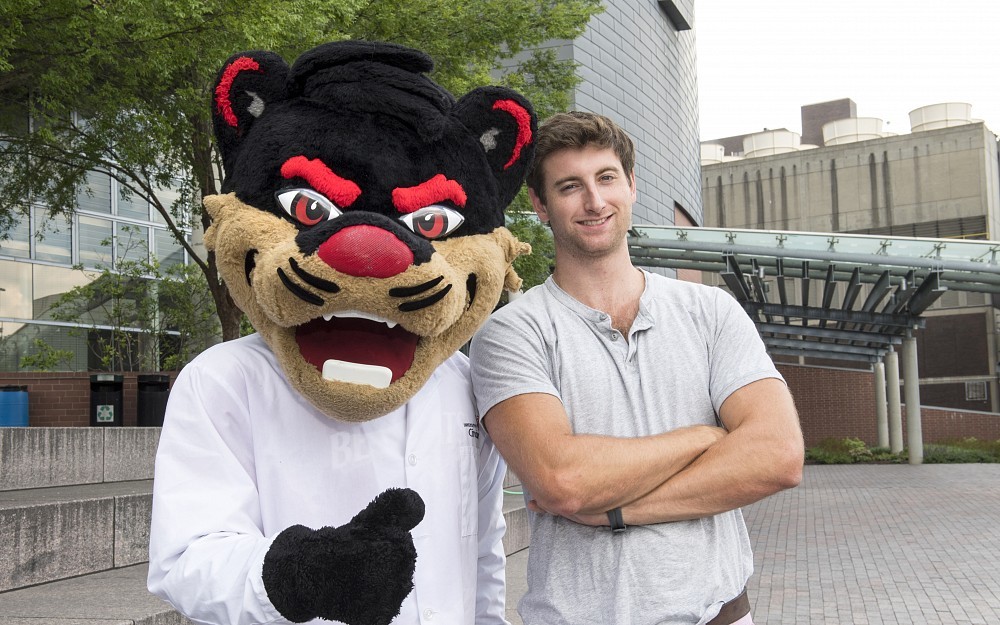 


First-year medical student Matthew Fry shown during Orientation Week for the UC College of Medicine's Class of 2021.