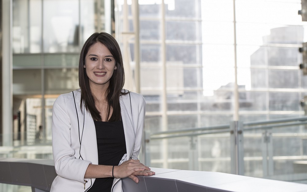 Jennifer Patritti, a graduate student in the Neuroscience Graduate Program, is shown in the UC College of Medicine.