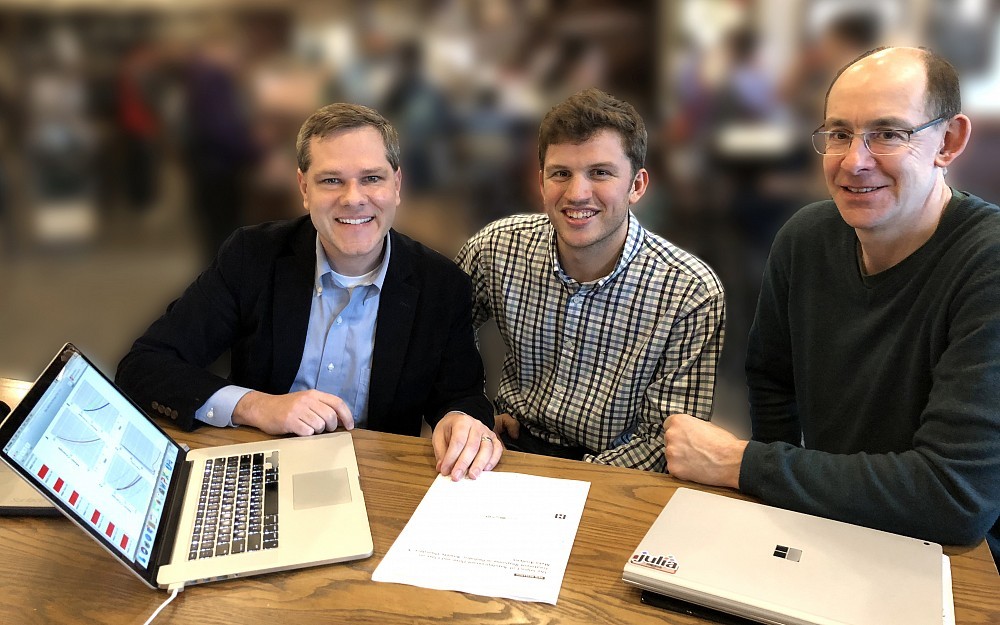 Jeffrey Strawn, MD, Department of Psychiatry and Behavioral Neuroscience with Beau Sauley and Jeffrey Mills, PhD, of the Lindner College of Business.