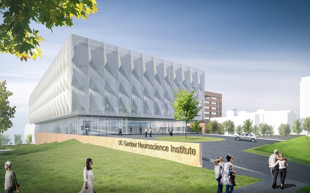 University of Cincinnati Gardner Neuroscience Institute building rendering
