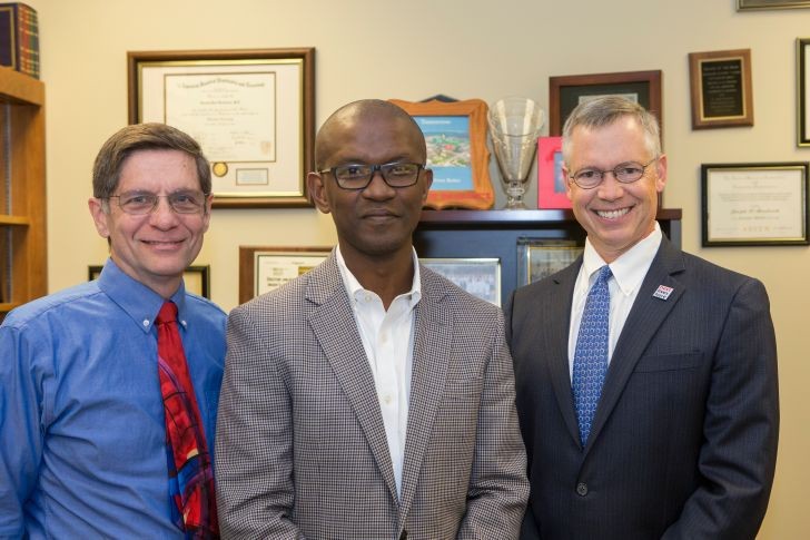Joseph Broderick, MD, professor in the Department of Neurology and Rehabilitation Medicine and director of the UC Gardner Neuroscience Institute, Opeolu Adeoye, MD, associate professor of Department of Emergency Medicine and Arthur Pancioli, MD, Professor and Richard C. Levy Chair of Emergency Medicine at the UC College of Medicine.