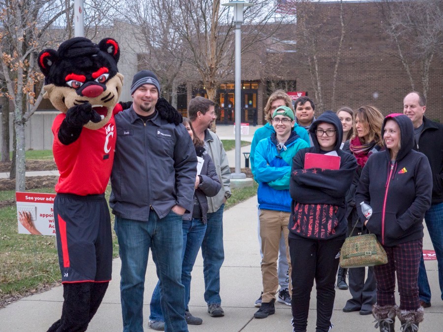 Bearcat leads UC Clermont campus tour