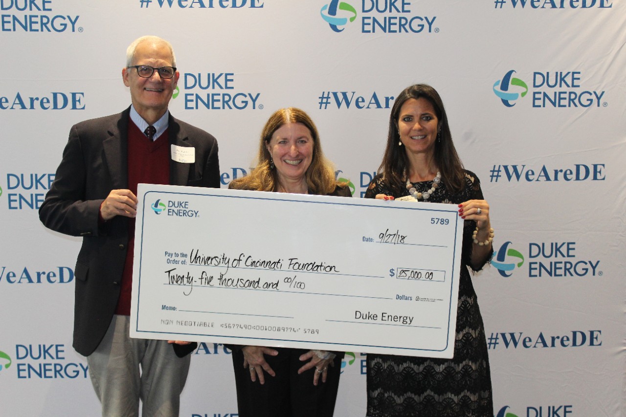 Duke Energy check presentation to University of Cincinnati Field Studies Center