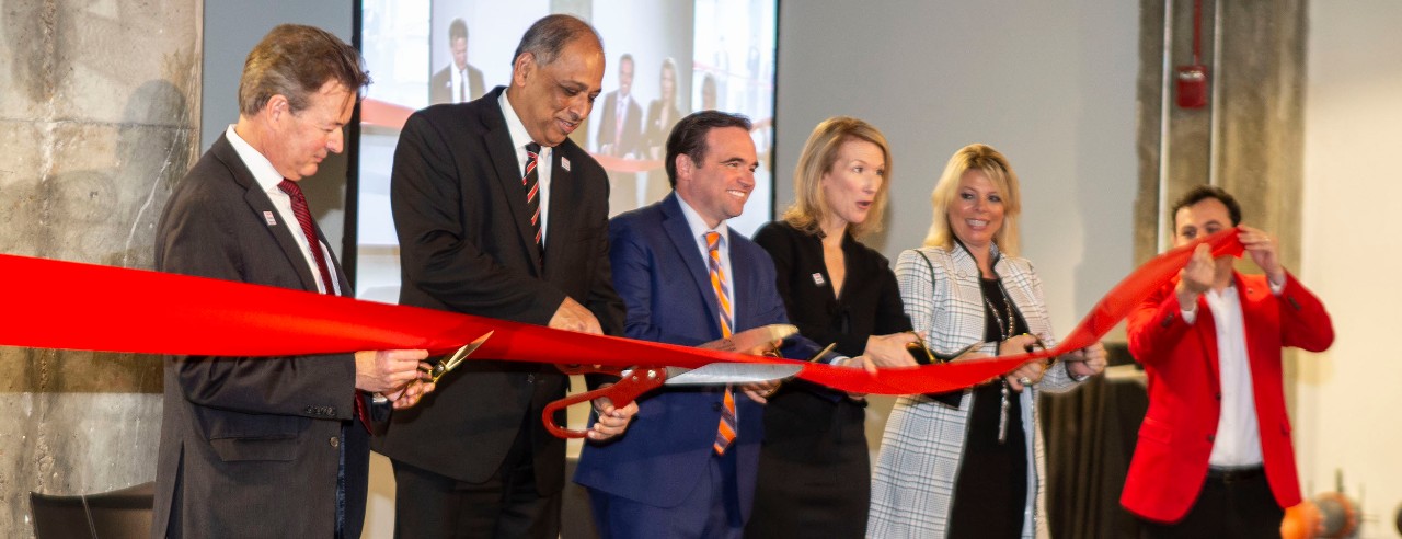 Leaders from University of Cincinnati, the city and industry officially cut ribbon to 1819 Innovation Hub