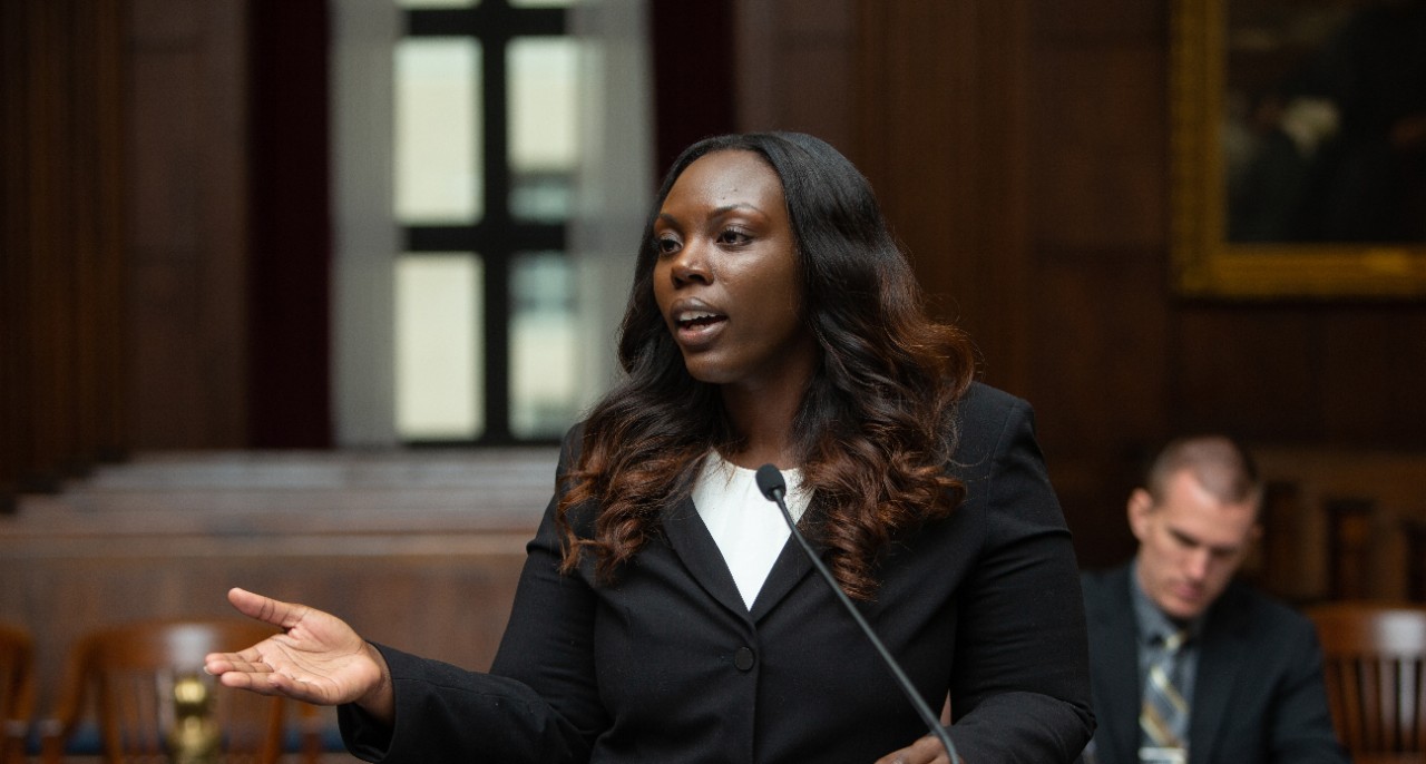 law student in court