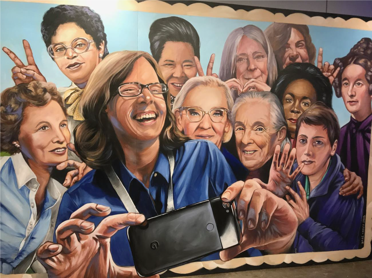 photo of women in tech mural