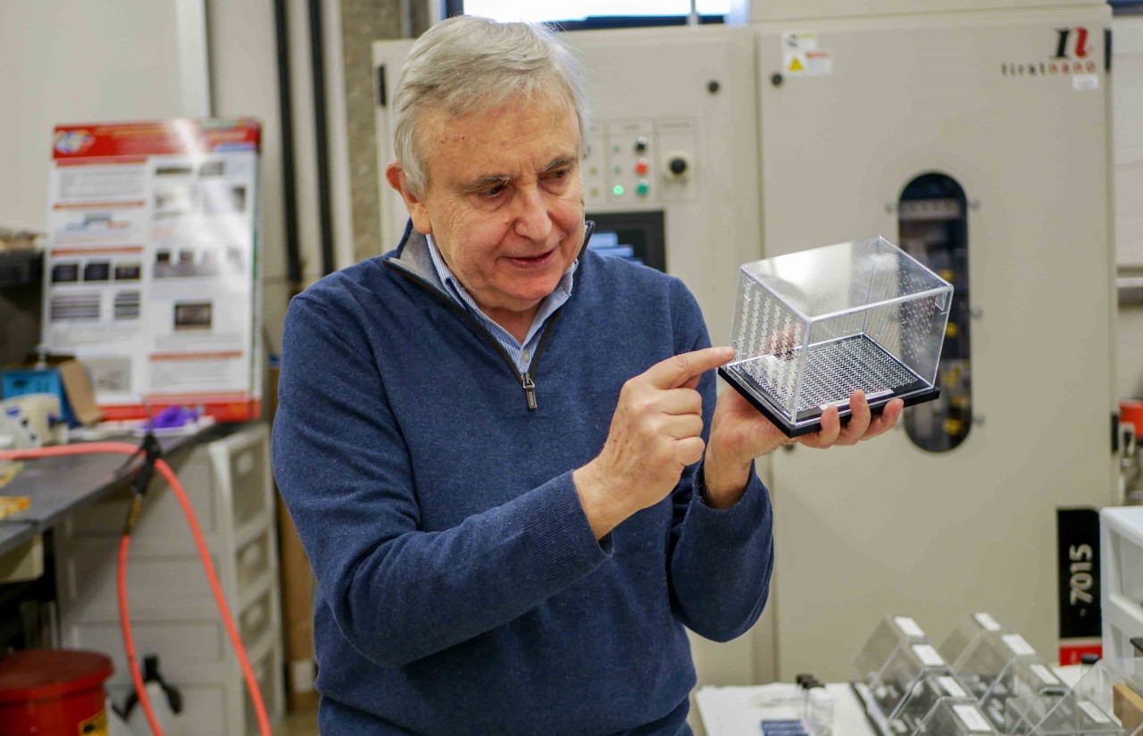 Shanov inspecting a box of magnesium products