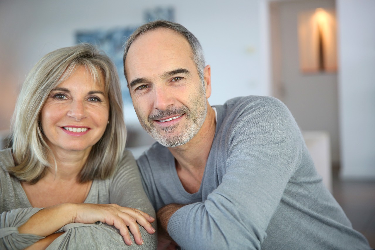 Cheerful senior couple enjoying life