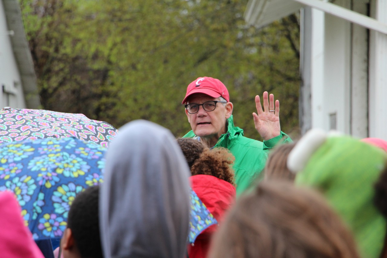 UC professor David Lentz leads a group of students on a field trip at the UC Center for Field Studies. 