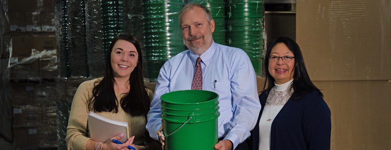 Cincinnati Container, Inc. family business members: Lauren Johnson, Paul Johnson and Liz Sabo-Johnson.