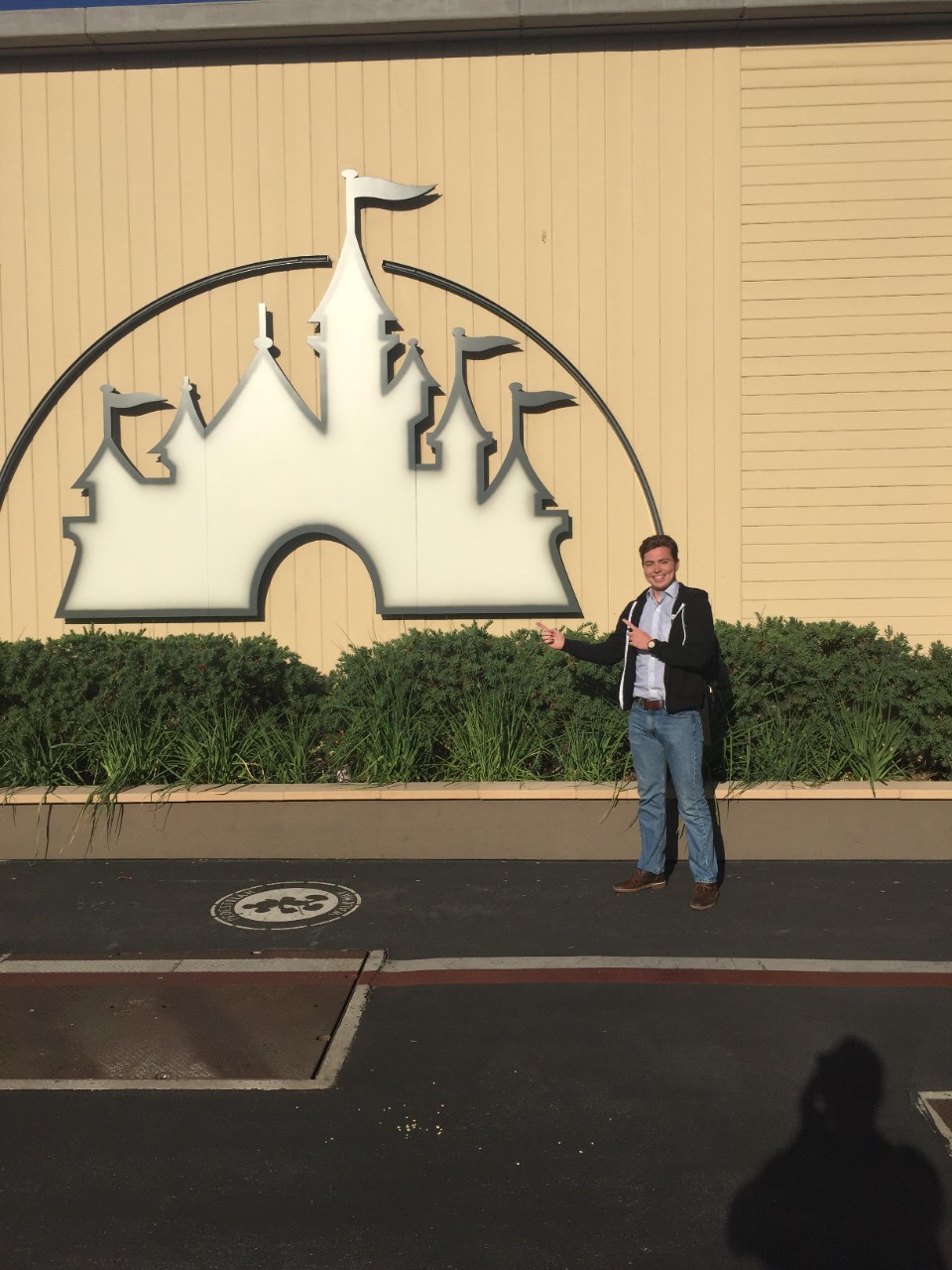 A&S student Henry Whitaker at his internship at Walt Disney Films.