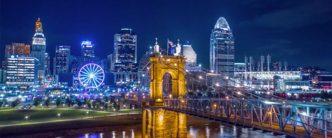 Image of Cincinnati's skyline along the Ohio River