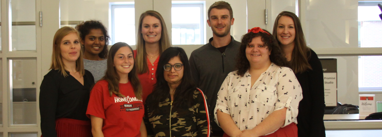 Bearcat Promise Career Studio staff, a total of eight people wearing casual clothing