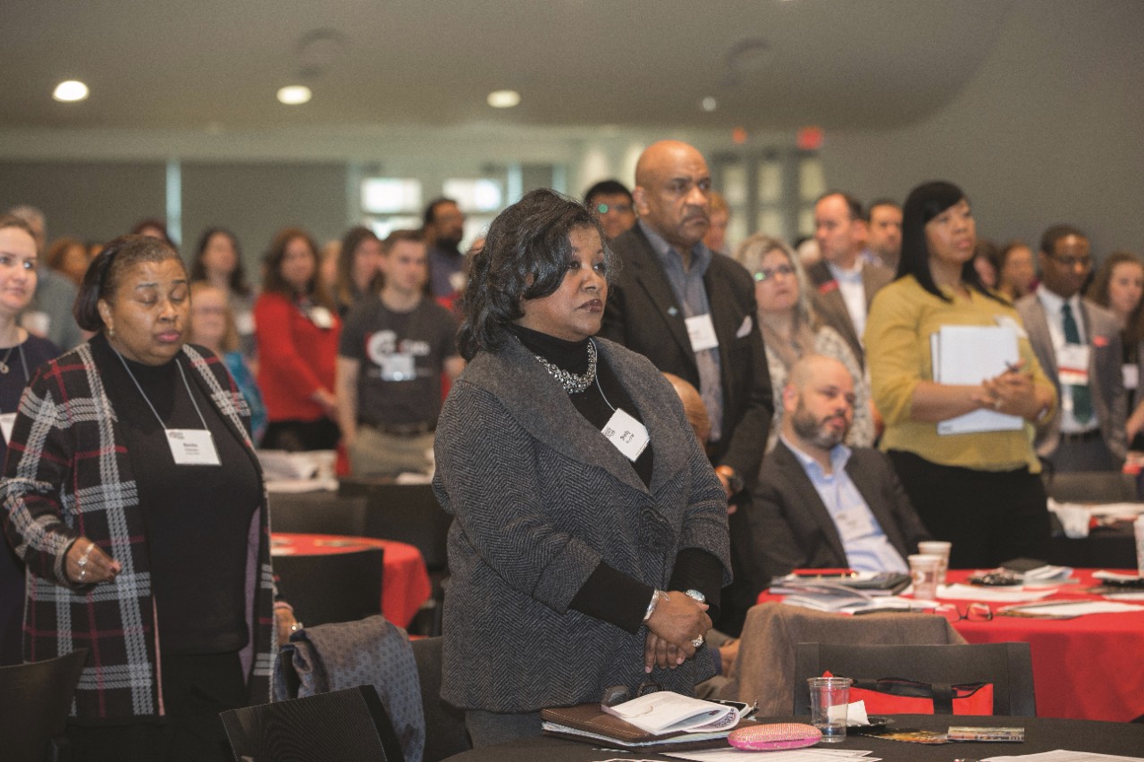 UC students, faculty and staff enjoyed keynote speaker Lee Mun Wah  during the 10th Annual Equity & Inclusion Conference at Tangeman University Center. UC/ Joseph Fuqua II
