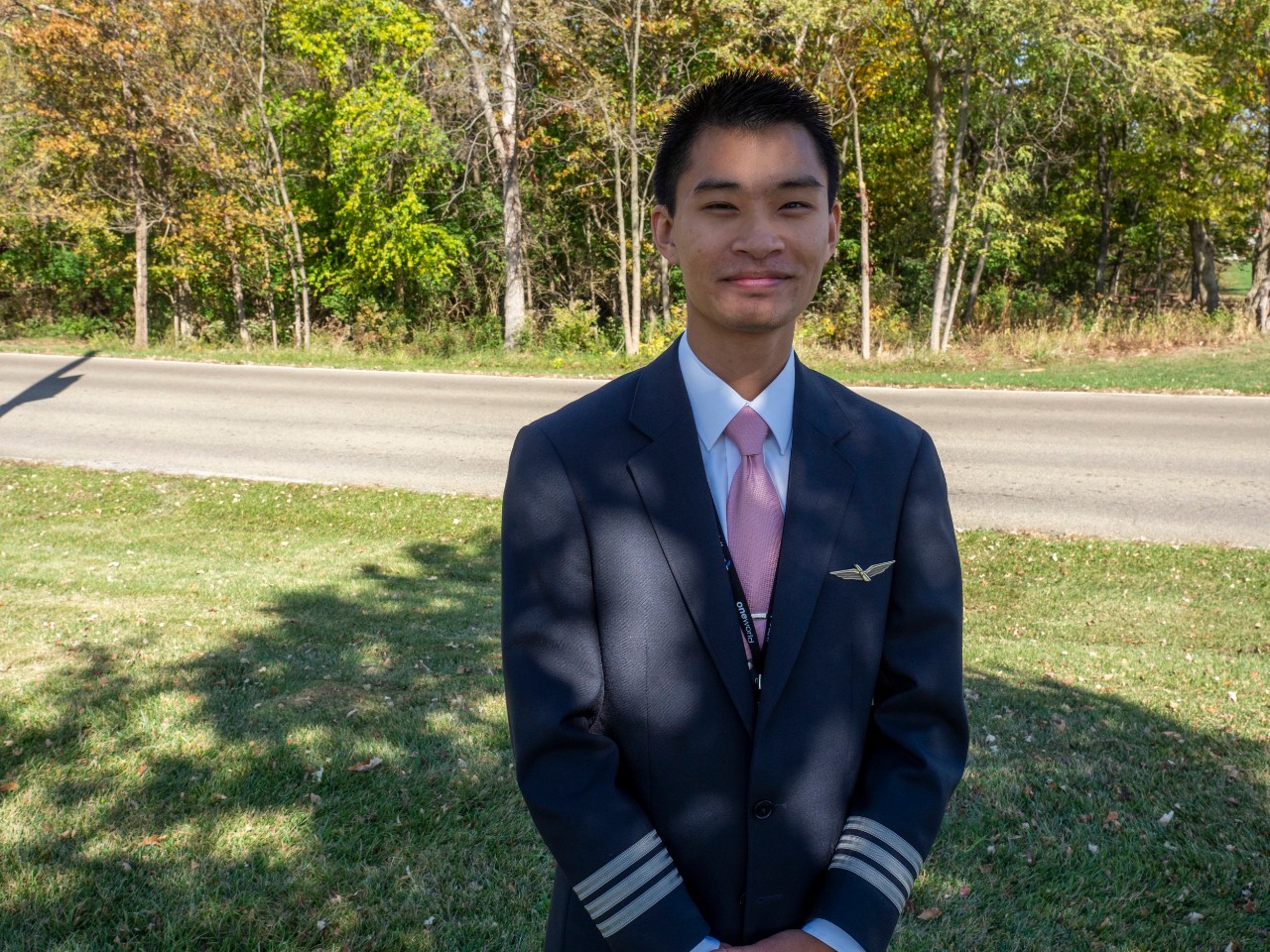 UC Clermont grad Alan Nguyen poses in his pilot uniform