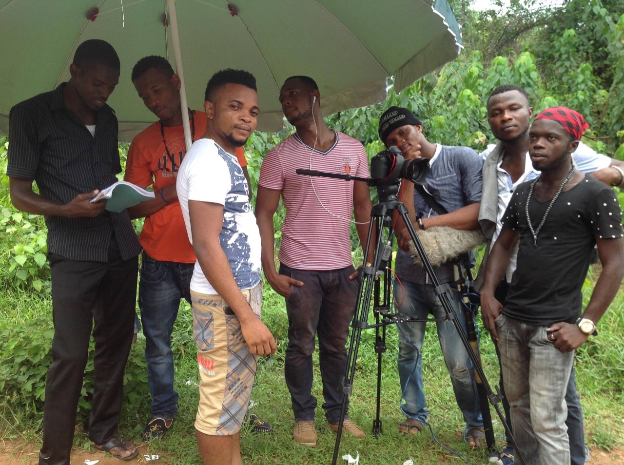 Shooting a Nollywood movie in Awka, Nigeria