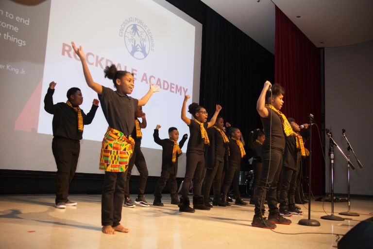 Children from Rockdale Academy perform during MLK celebration