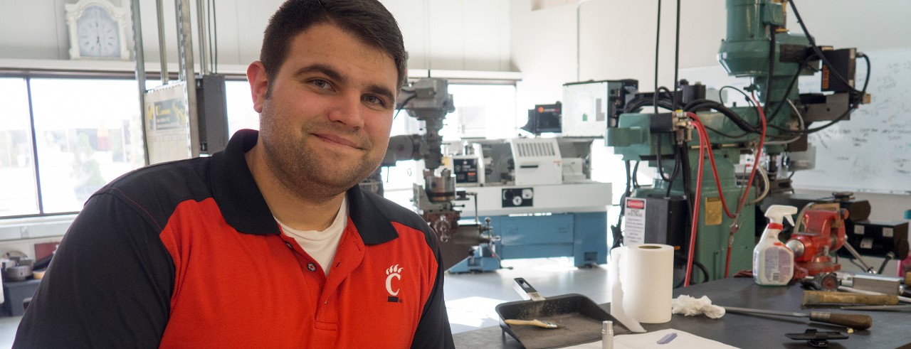 UC Clermont manufacturing engineering technology student